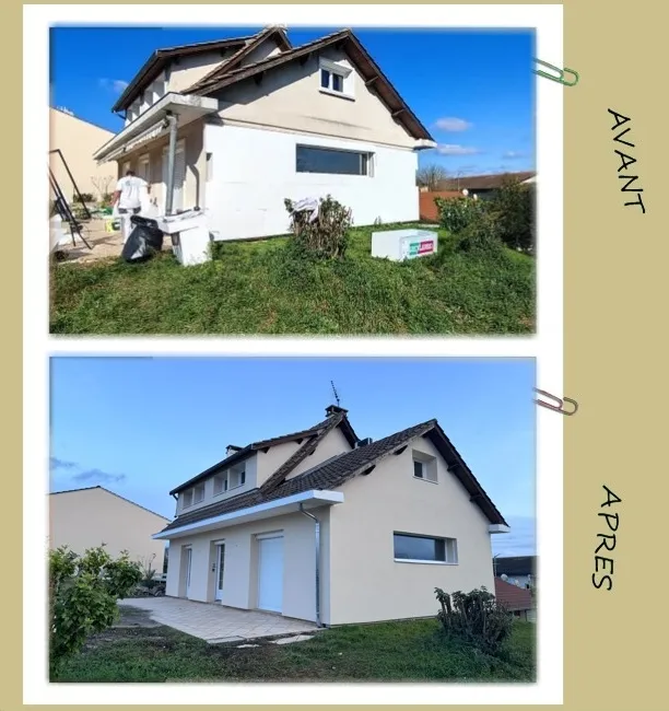 Isolation extérieur finition enduit Mince a Mionnay 01, Bourg-en-Bresse, Certif