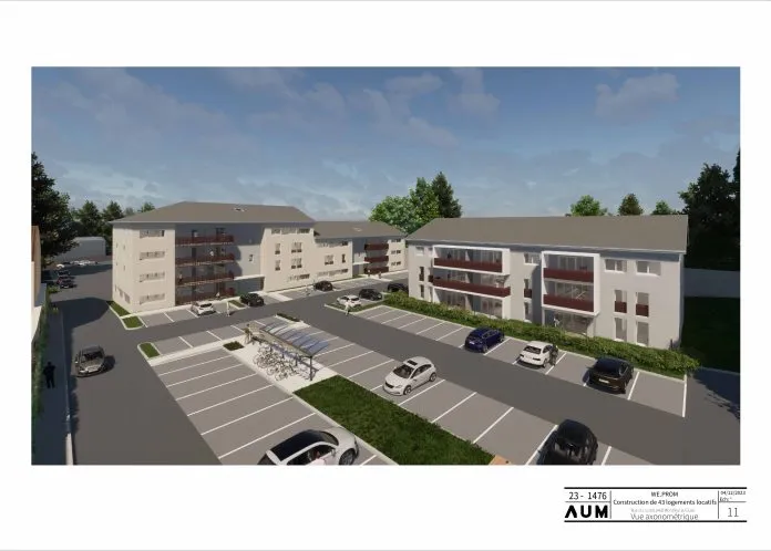 SAAS certif les facades en enduit mince pour le compte de we.prom! a Montreal la cluse ( 01 ), Bourg-en-Bresse, Certif