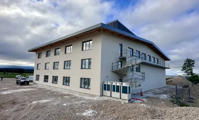 projection enduit hydraulique sur Mur biosys biosourcé a saint Maurice de remens 01, Bourg-en-Bresse, Certif
