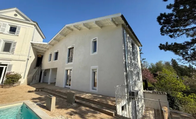 Rénovation pisé à ecully 69 enduit à la chaux , Bourg-en-Bresse, Certif